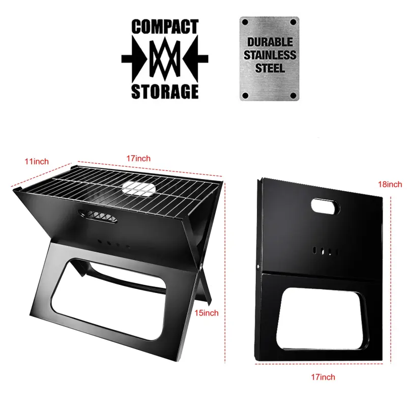 Foldable BBQ Grill Portable BBQ Barbecue Grill Camping Garden β photo 7