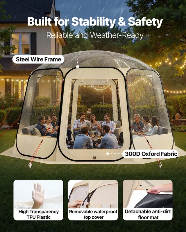 Pop Up Bubble Tent — 12 X 11.1 Ft Waterproof & UV-Resistant — photo 3