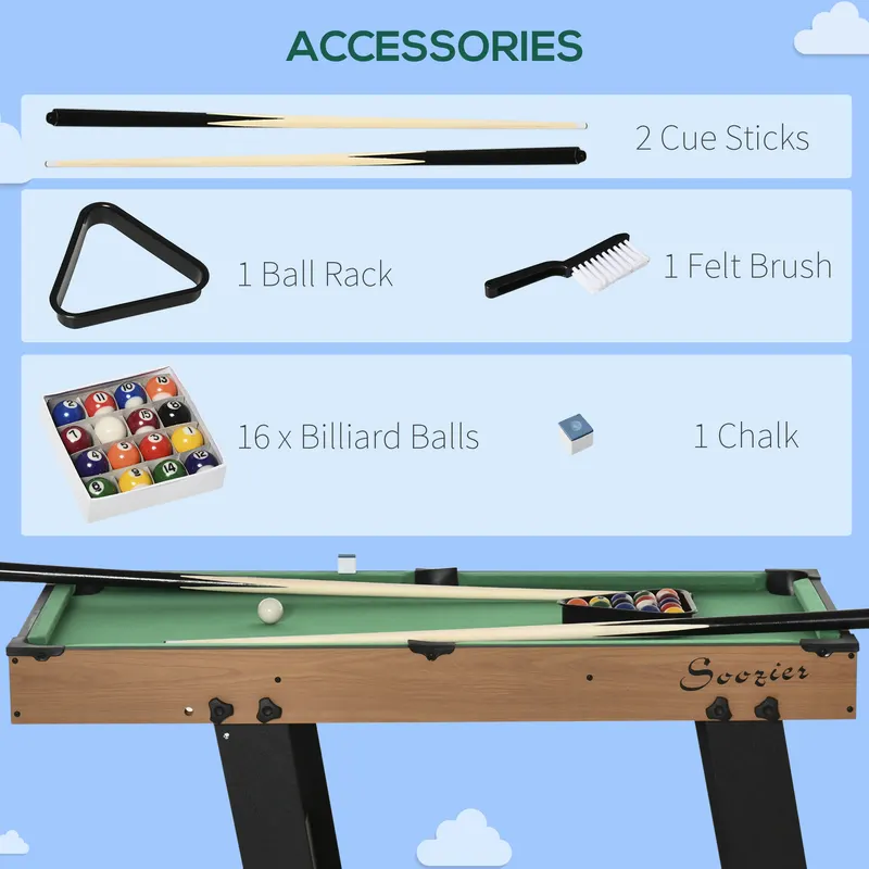 38 Mini Pool Table Set Tabletop Billiards Game — photo 7