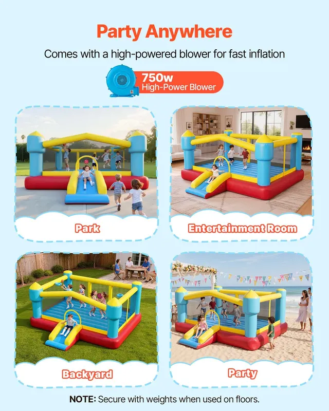 Inflatable Bounce House — 14.7 X 13.8 X 6.8 Ft Jumping Bouncy — photo 4