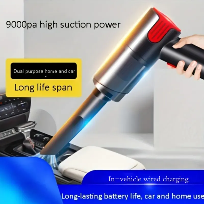 Wired Silver Car Vacuum Cleaner Home Handheld Mini Desktop — photo 3
