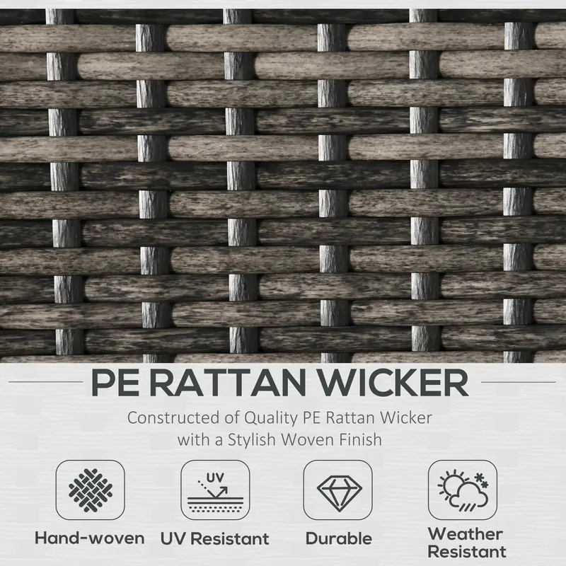 4 Piece Patio Furniture Set — 2 PE Wicker Chairs — photo 5