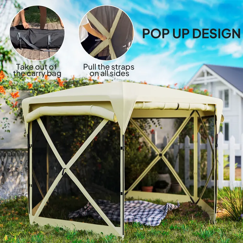 Pop Up Gazebo Screen Tent with Removable Roof Cover — photo 3