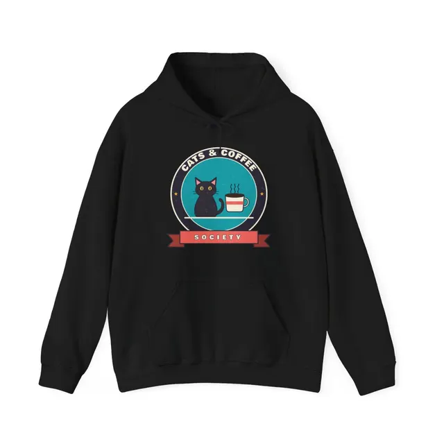 Cats And Coffee Society Hoodie