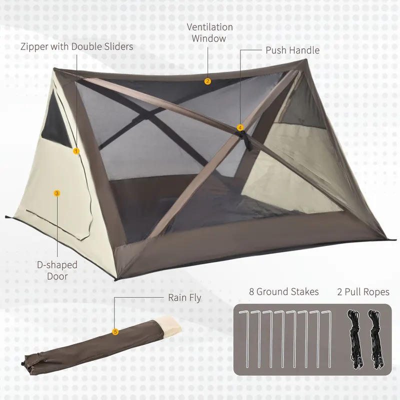 2-3 People Pop Up Camping Tent Waterproof Automatic Instant Tent — photo 7