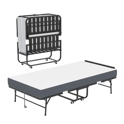 Folding Bed with Adjustable Headboard