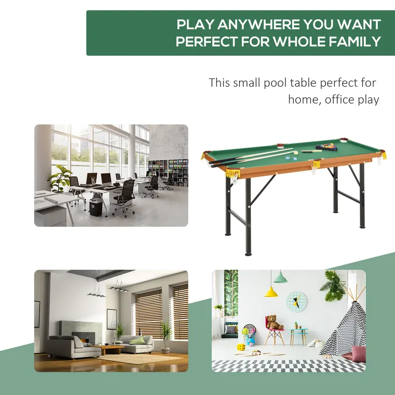 55 Portable Folding Billiards Table Game Pool Table for Whole — photo 4