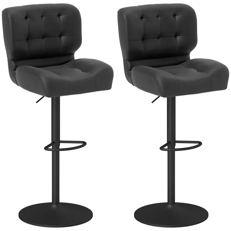 Bar Height Bar Stools Set of 2 with Adjustable Seat