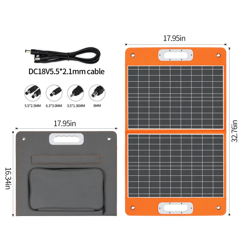 60W 18V Portable Solar Panel — Flashfish Foldable Solar Charger — photo 5