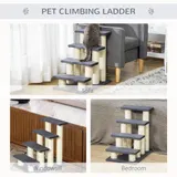Pawhut Cat Tree with 4 Steps for High Beds Couch — photo 3