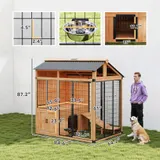 Extra Large Dog House — Wood Outdoor Dog Kennel with Platform — photo 8