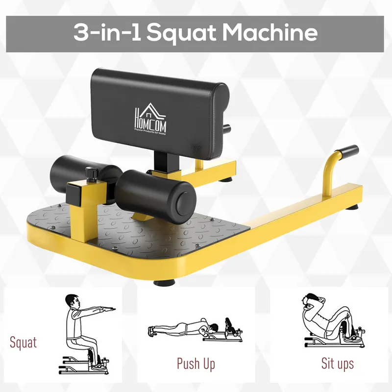 3-in-1 Padded Push Up Sit Up Deep Sissy Squat Machine Home Gym — photo 3