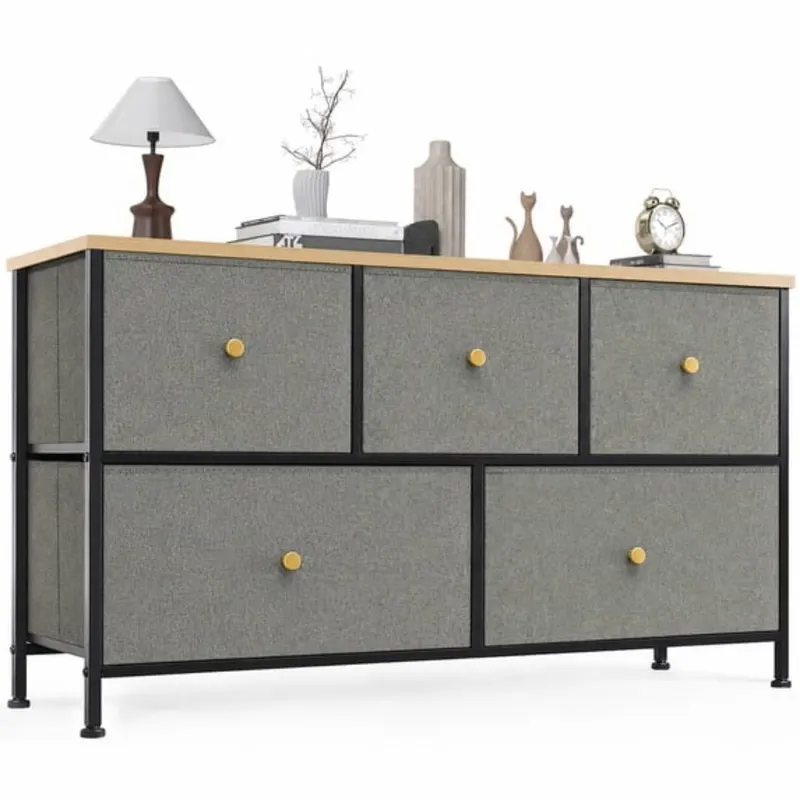 Fabric Dresser for Bedroom — Chest of Drawers Organizer Storage