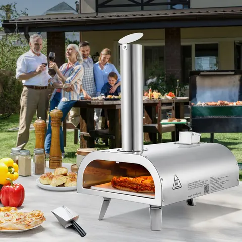12' Outdoor Pizza Oven Portable Pellet/gas Pizza Oven