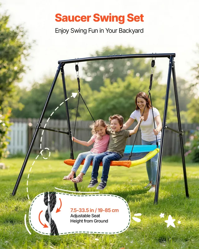 Swing Set for Backyard — 60 X 32 in Swing Seat with Heavy Duty — photo 5