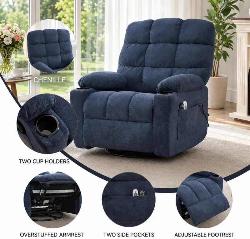KOUBENHAN Power Lift Recliner Chair with Heat — photo 5