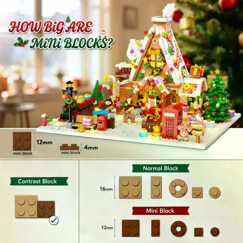 1642-Piece Mini Gingerbread House Advent Calendar — photo 3