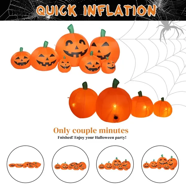 7ft Classic 7pcs LED String Lights 7pcs Pumpkin Inflatable — photo 6