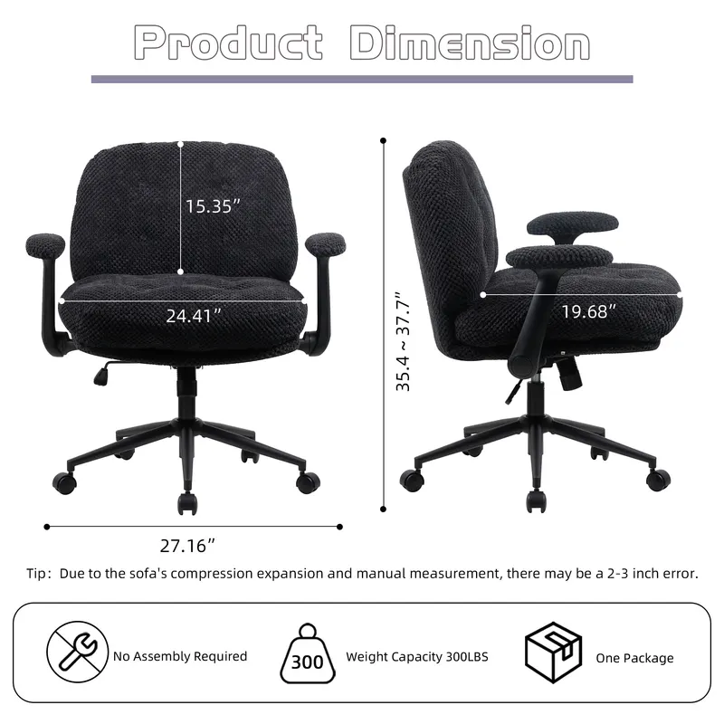 Cross Legged Office Chair with Flip-up Arms — photo 4