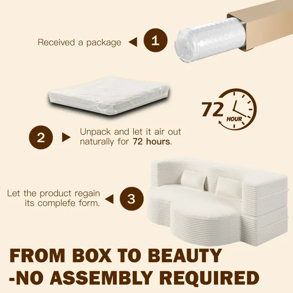 Modern Floor Sofa with 2 Pillows β photo 6