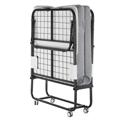 Rollaway Bed — 31 in X 75 in Folding Bed with 4 in Mattress