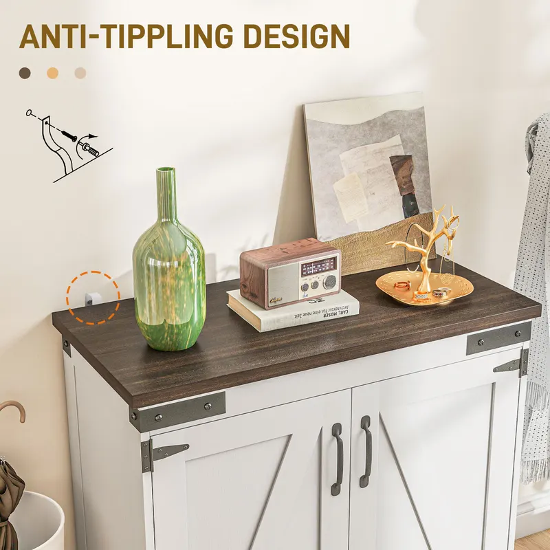 Kitchen Sideboard β Buffet Cabinet with Barn Door and Adjustable β photo 8