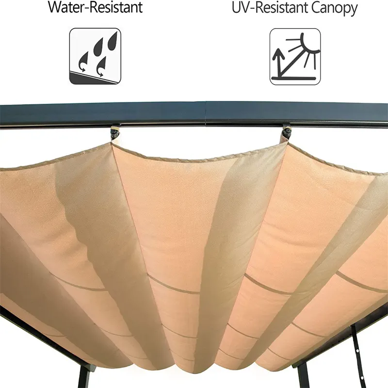 Aluminum Retractable Pergola with Sun Shade Patio Gazebo — photo 4