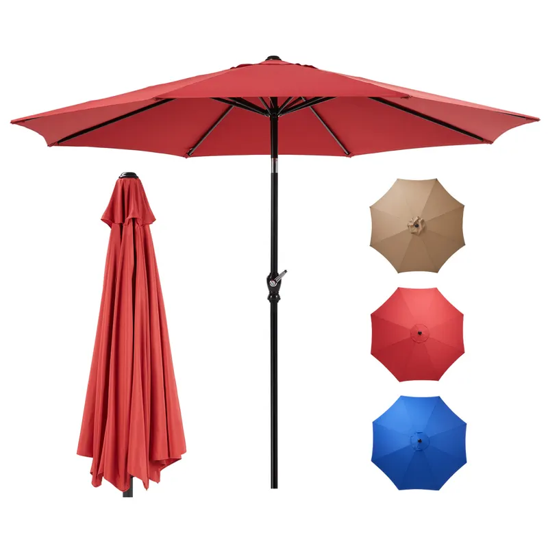 Outdoor Patio Umbrella with Push Button Tilt and Crank — photo 7