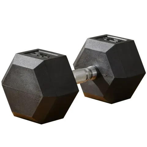 45lbs Rubber Hex Dumbbells Weight Dumbbell Hand Weight Barbell