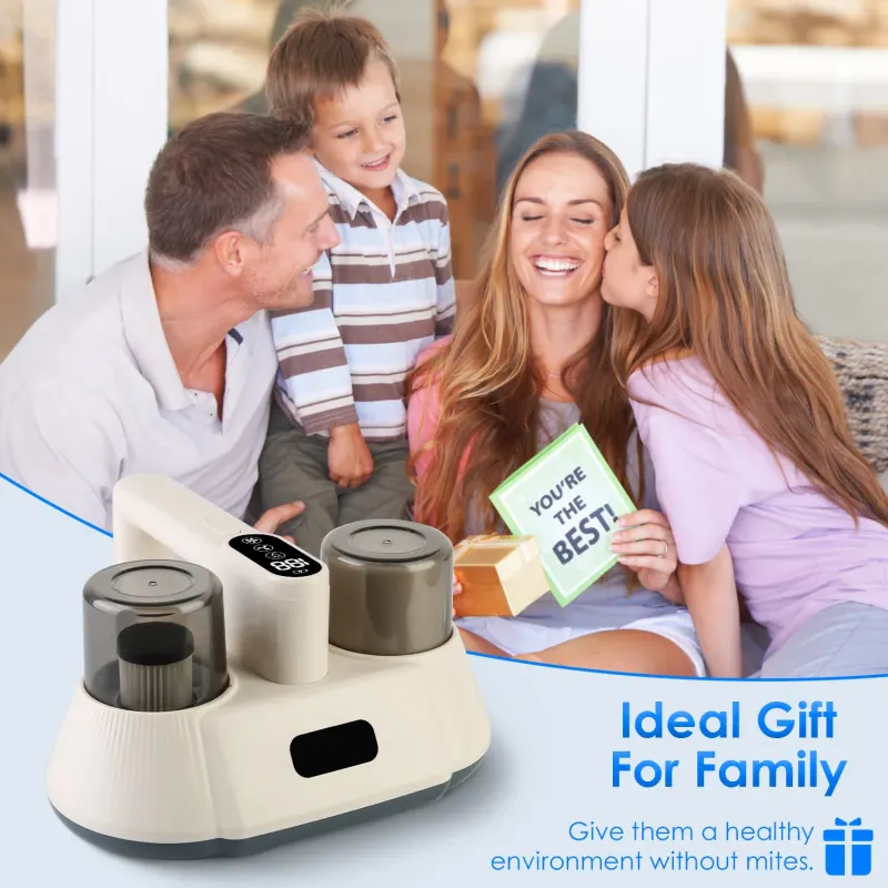 15000PA Double-cup Bed Vacuum Cleaner with UV-C Light Cordless — photo 4