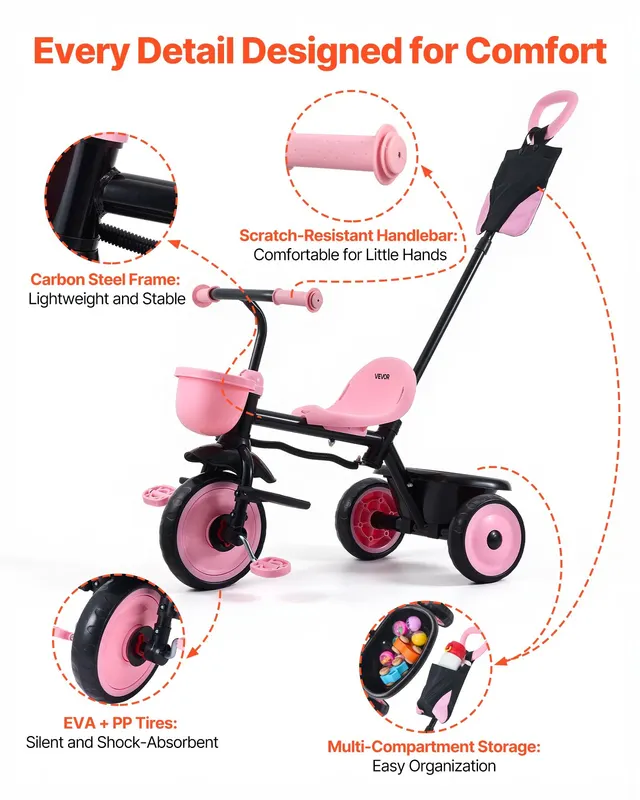 Toddler Tricycle & Stroller for 18 Months to 5 Year Old — photo 3
