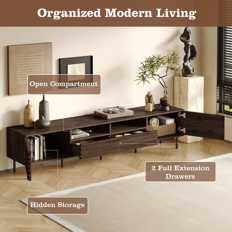 78 Inch Modern TV Stand for TVs Up to 85 — photo 5