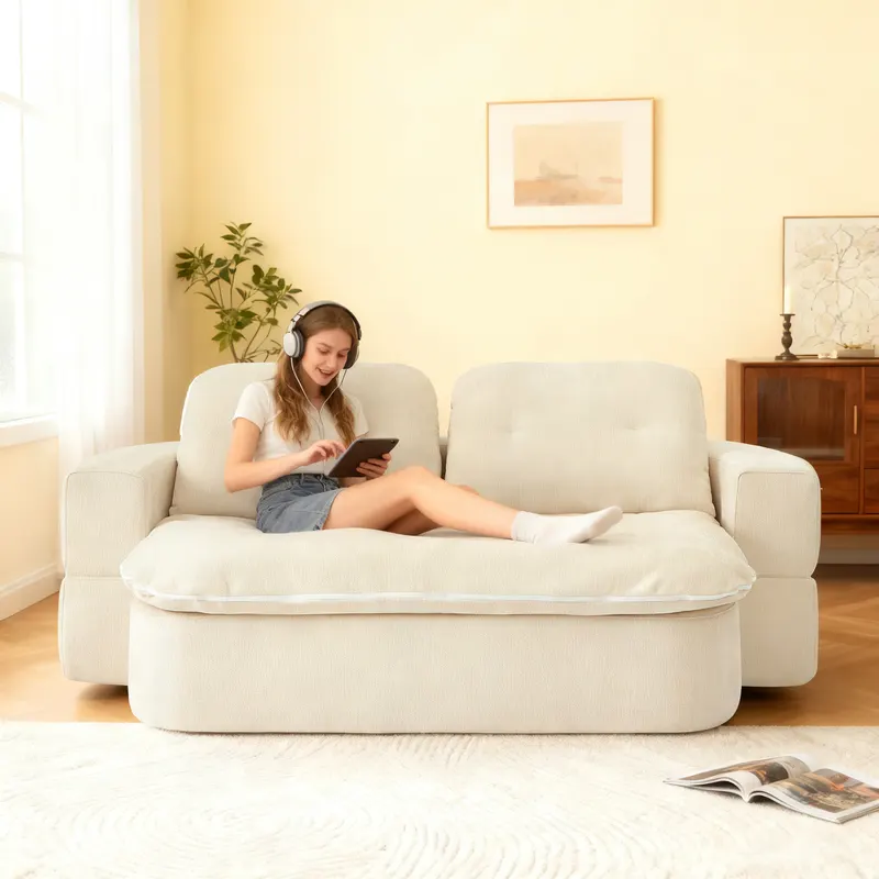 Modern Floor Sofa with 2 Pillows — photo 2