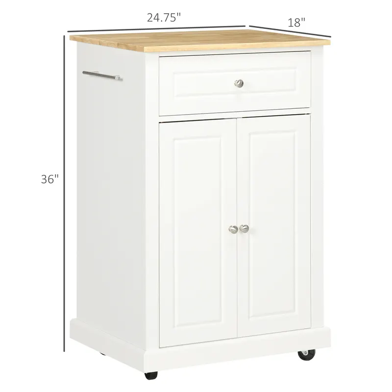 Rolling Kitchen Island Cart — Portable Serving Trolley Table — photo 8