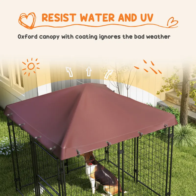 Dog Kennel Outdoor with Waterproof Canopy — photo 8