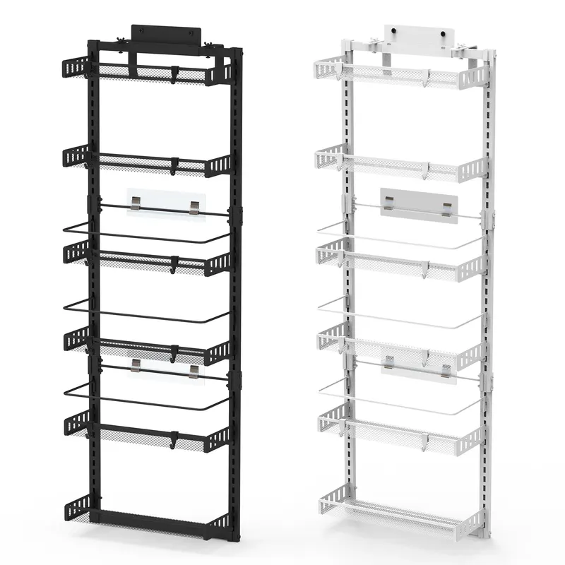 Black-white Options -- 1Pc Over the Door Pantry Organizer 6-Tier — photo 2