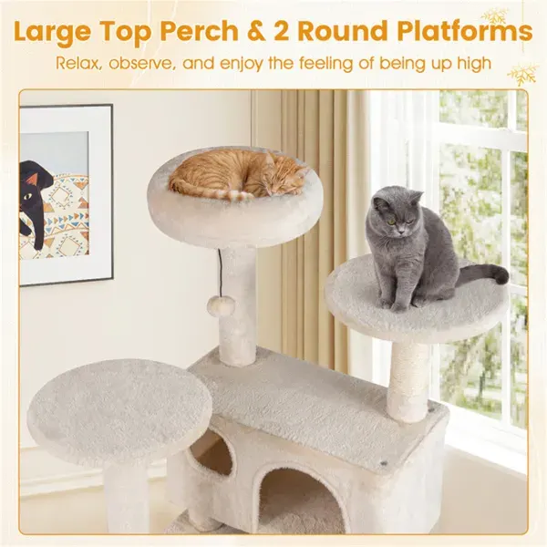 52" Tall Cat Tree Tower with Perches & Condos — photo 6