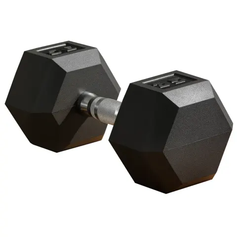35lbs Rubber Hex Dumbbells Weight Dumbbell Hand Weight Barbell