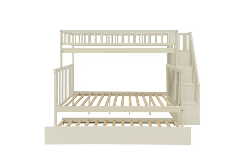 Twin Over Full Stairway Bunk Bed with Trundle β photo 2