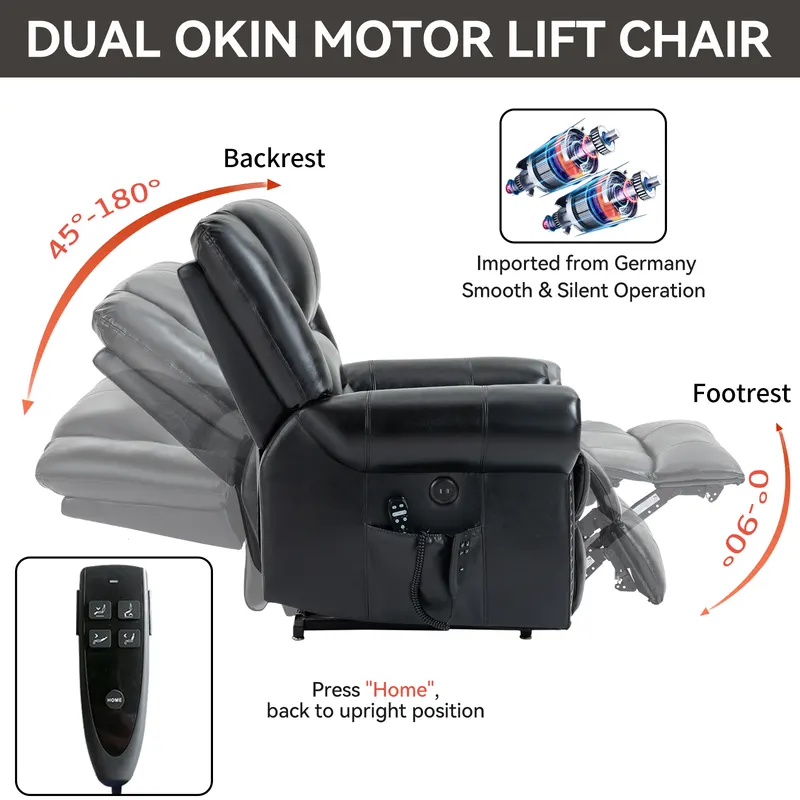 Power Lift Recliner Chair Heat Massage Dual Motor Infinite β photo 6
