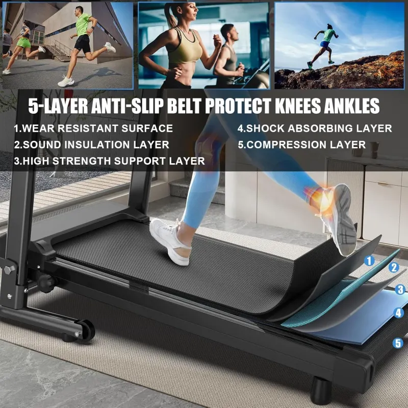 Foldable Treadmills for Home — Portable Treadmill with Handles — photo 7