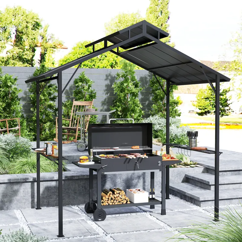 Hardtop Grill Gazebo with Double Metal Roof — photo 7