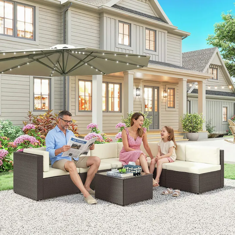 7 Piece Patio Furniture Set β All Weather PE Rattan Outdoor β photo 8