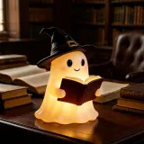 Halloween Ghost Reading Book Night Light — photo 8