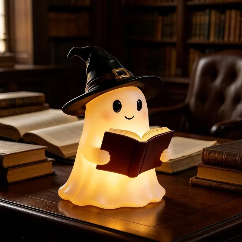 Halloween Ghost Reading Book Night Light — photo 8