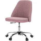 Modern Fabric Armless Adjustable Swivel Office Desk Chairs — photo 2