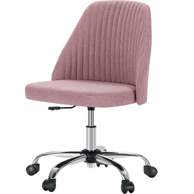 Modern Fabric Armless Adjustable Swivel Office Desk Chairs — photo 2