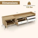 71 Entertainment Center with Drawers & Cabinet — photo 3