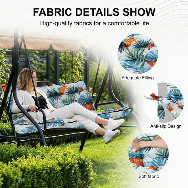 Outdoor Swing Cushions 55Inch β Waterproof 4in Thick Porch Swing β photo 6