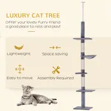 9 Foot Adjustable Height Floor to Ceiling Vertical Cat Tree — photo 3